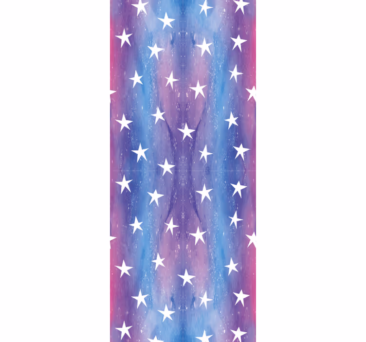 Purple and blue stripes star wallpaper - TenStickers