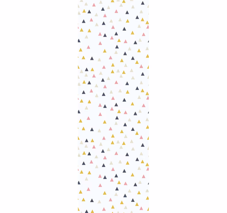 Colorful minimalistic white design triangle wallpaper - TenStickers