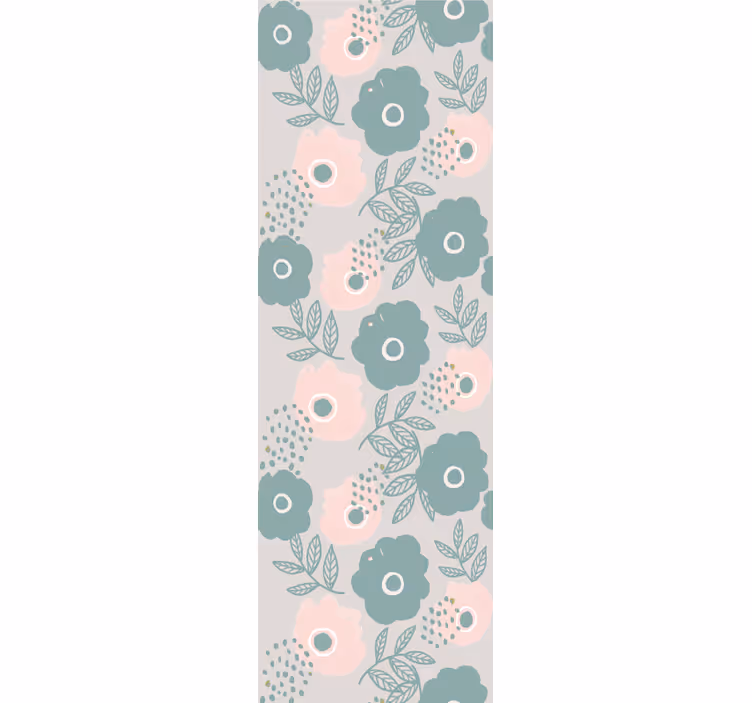 Soft patterns ornamental flower wallpaper - TenStickers
