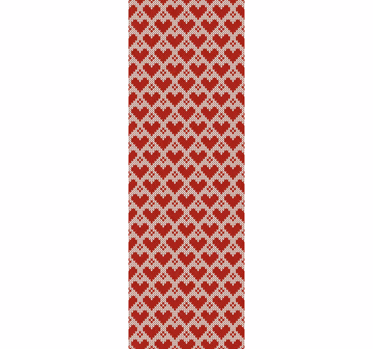 Hearts fabric design living room wallpaper - TenStickers