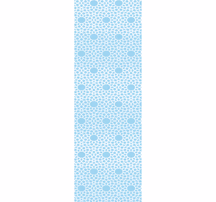 Flowery circle pattern ornamental flower wallpaper - TenStickers