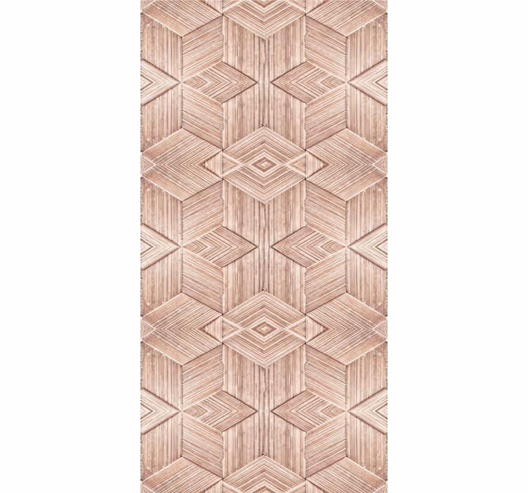 Intricate patterns wood effect  wallpaper - TenStickers