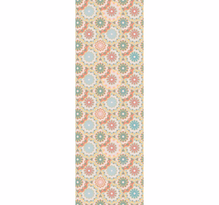 Ornate circular design ornamental flower wallpaper - TenStickers