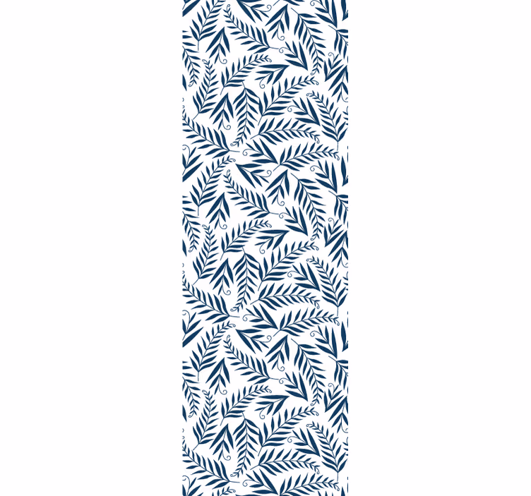 Grey botanical motif leaf wallpaper - TenStickers