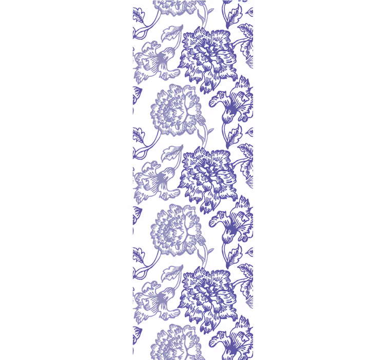 Blue Indigo bloom ornamental flower wallpaper - TenStickers