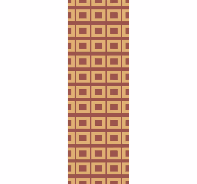 Retro geometric blocks square wallpaper - TenStickers
