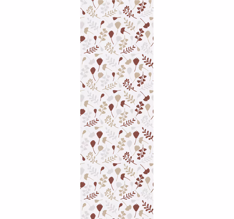 Brown branches arrangement ornamental flower wallpaper - TenStickers