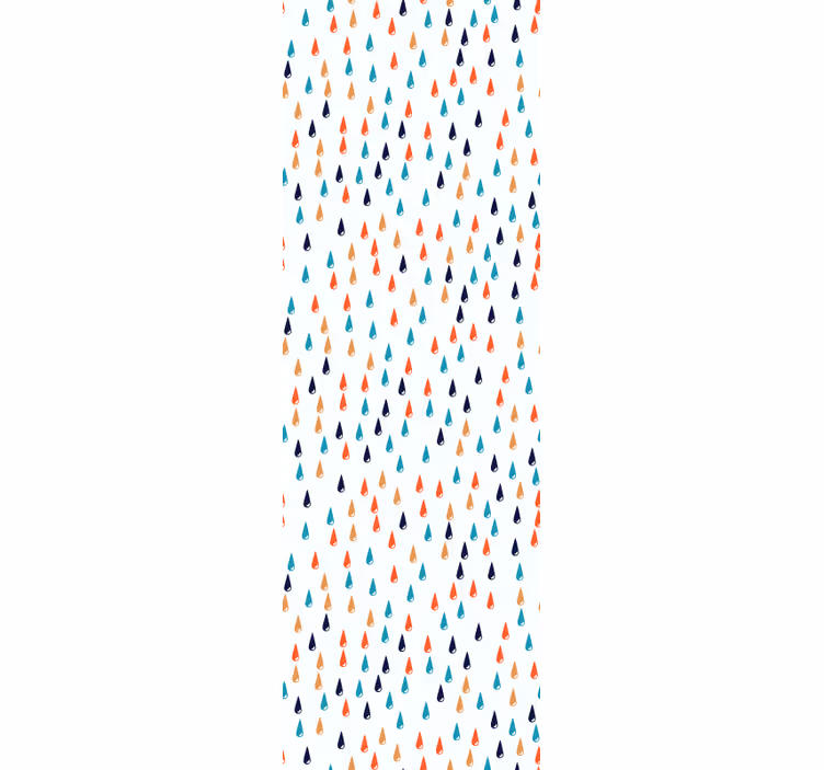 Colorful Rain Drops Kids wallpaper - TenStickers