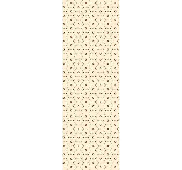 Ornamental flower wallpaper with geometric floral accents - TenStickers