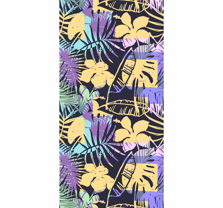 Tropical Floral Harmony nature wallpaper - TenStickers