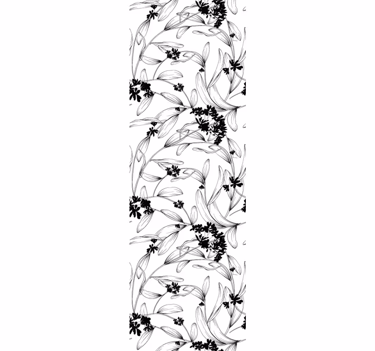 Elegant Floral Silhouette flower wallpaper - TenStickers