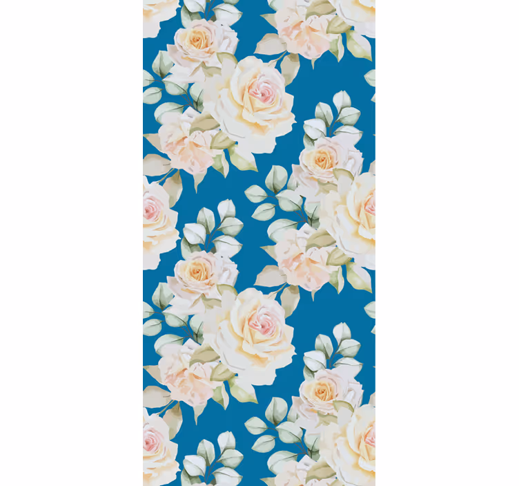 Elegant Floral Roses ornamental flower wallpaper - TenStickers