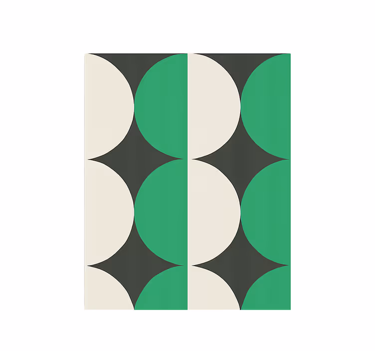 1970's emerald harmony vintage wallpaper - TenStickers