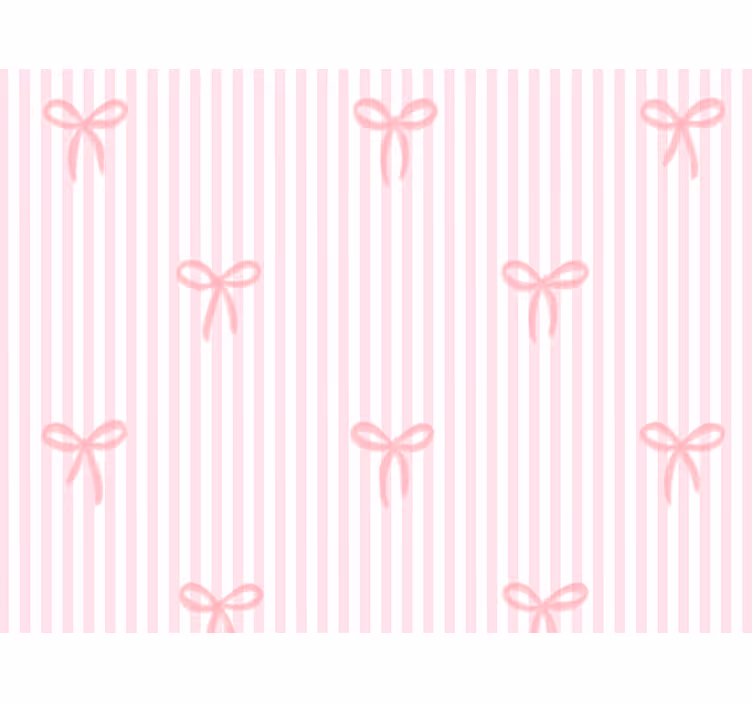 Kids wallpaper pink stripes and bows - TenStickers