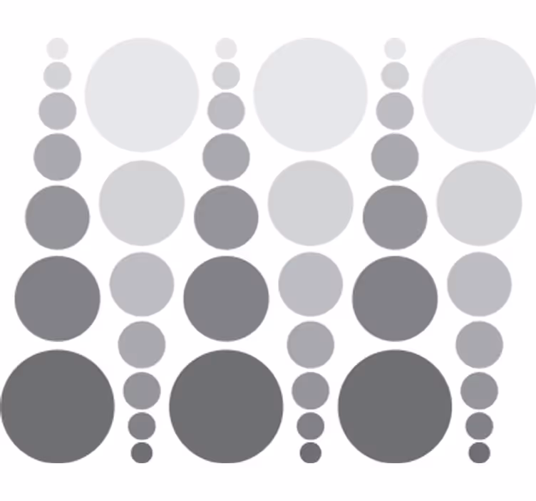 Geometric wallpaper with grey shaded circles - TenStickers