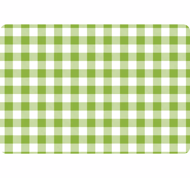 Geometric wallpaper green checked plaid design - TenStickers