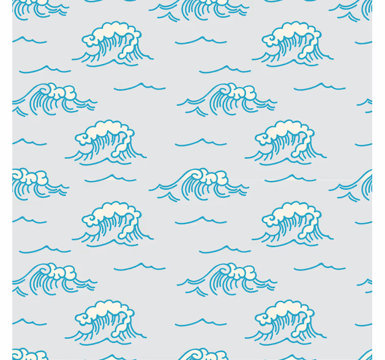 Nature wallpaper waves pattern design - TenStickers
