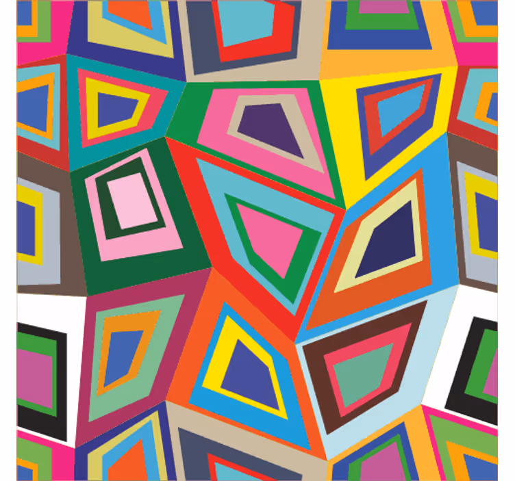 Vintage wallpaper in colorful quirky squares - TenStickers