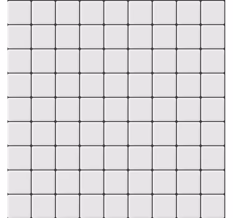 Living room wallpaper white square tiles - TenStickers
