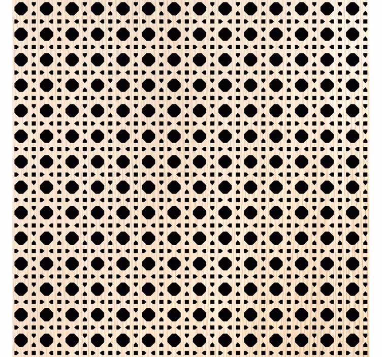 Living room wallpaper in light brown caning - TenStickers