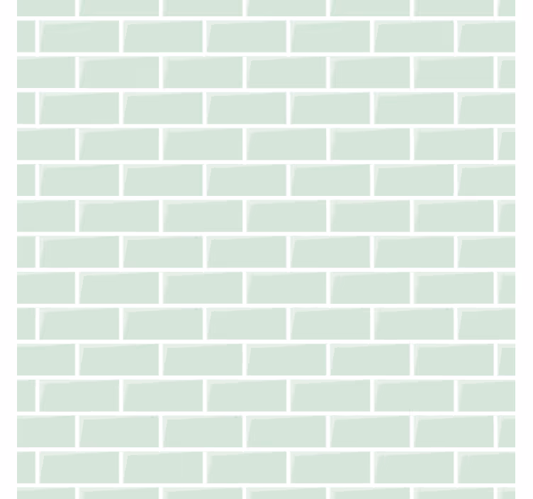 Green graceful pattern brick wallpaper - TenStickers