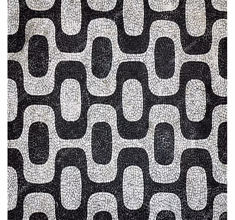 Living room wallpaper portuguese cobblestone design - TenStickers