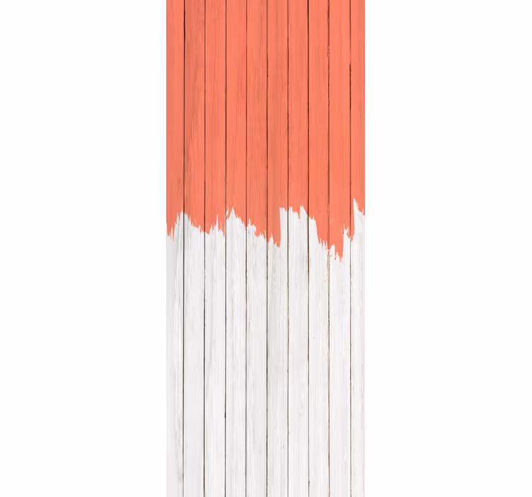 Wood effect wallpaper with living coral design - TenStickers