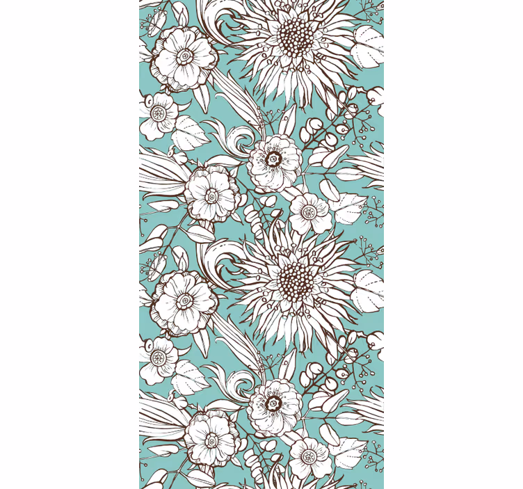 Bedroom wallpaper sunflower pattern design - TenStickers