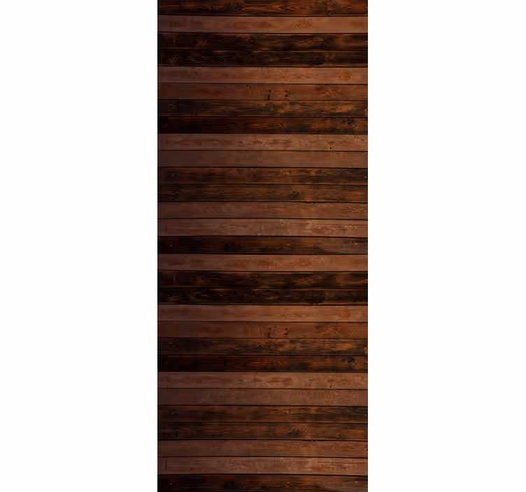 Ornamental wallpaper in brown horizontal planks - TenStickers