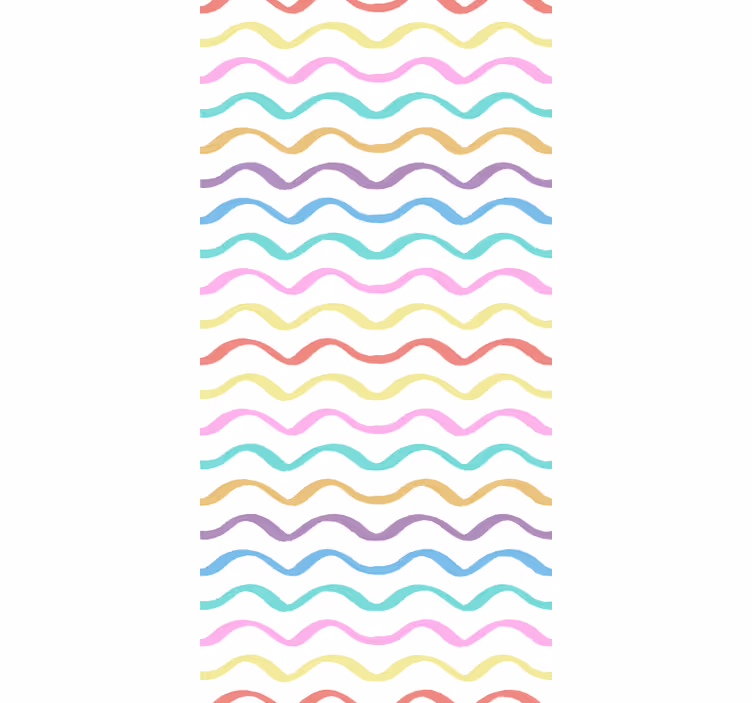 Ornamental wallpaper in a stunning rainbow wave pattern - TenStickers