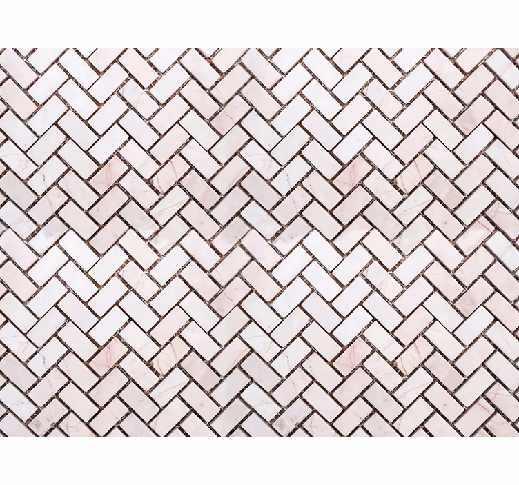 Ornamental wallpaper in herringbone marble design - TenStickers