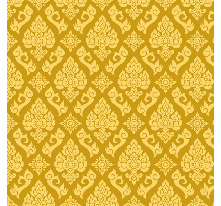 Ornamental wallpaper with intricate floral design - TenStickers