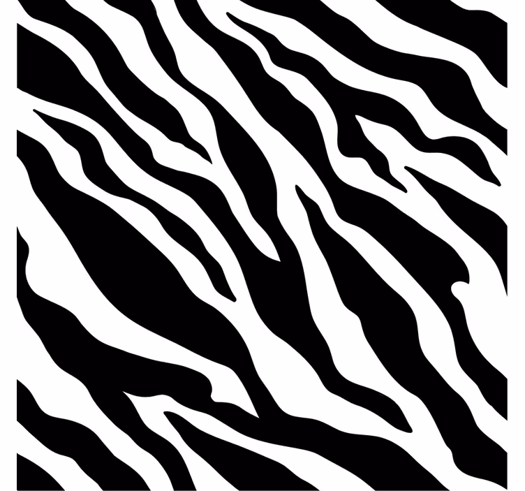 Ornamental wallpaper zebra stripe pattern - TenStickers