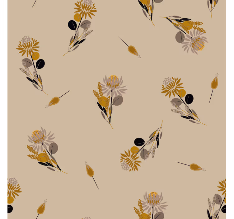 Textured wallpaper vintage floral design - TenStickers