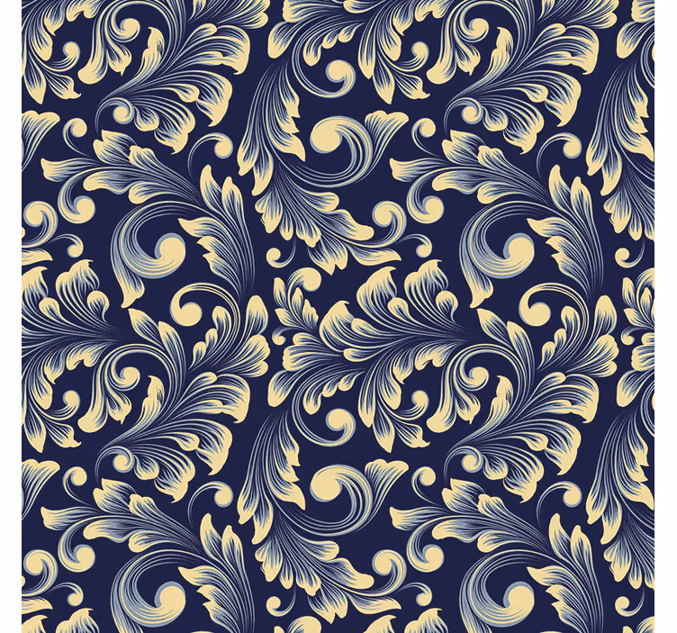 Bedroom wallpaper gilded botanical design - TenStickers