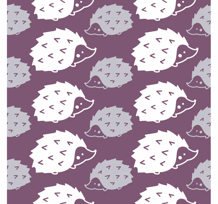 Bedroom wallpaper adorable hedgehog design - TenStickers