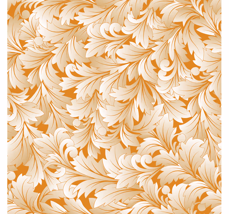 Bedroom wallpaper ornate leaf design - TenStickers