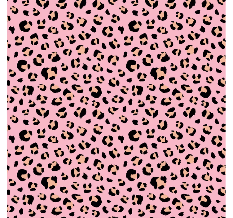 Animal wallpaper black and pink leopard print - TenStickers