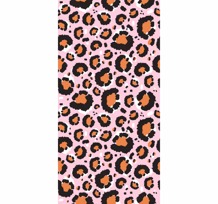 Animal wallpaper with pink leopard pattern - TenStickers