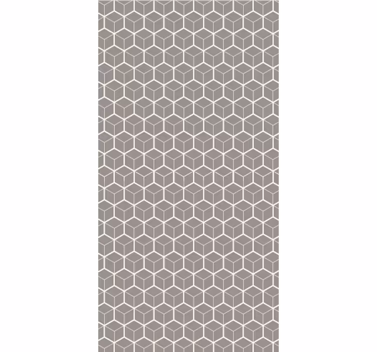 Office wallpaper gray and white hexagon pattern - TenStickers