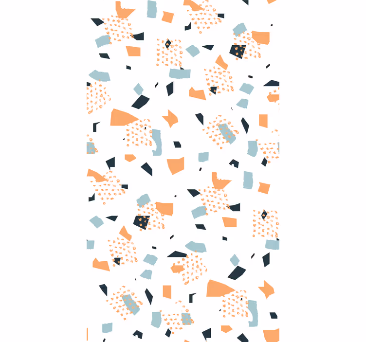 Hallway wallpaper with irregular pastel shapes pattern - TenStickers