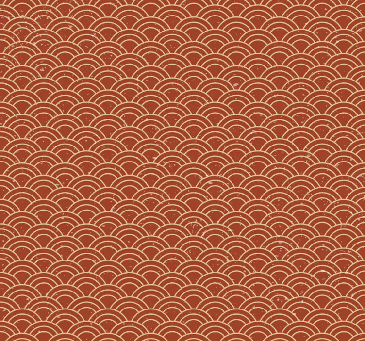 Hallway wallpaper japanese wave in vintage style - TenStickers