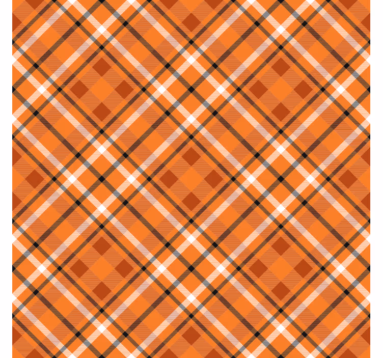 Hallway wallpaper orange patterned squares with brown lines - TenStickers