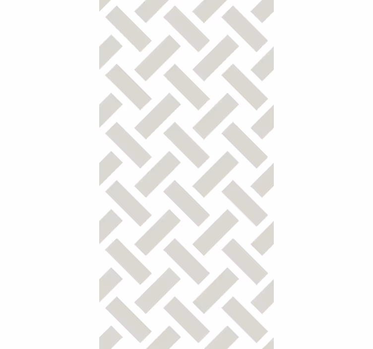 Hallway wallpaper geometric white squared pattern - TenStickers