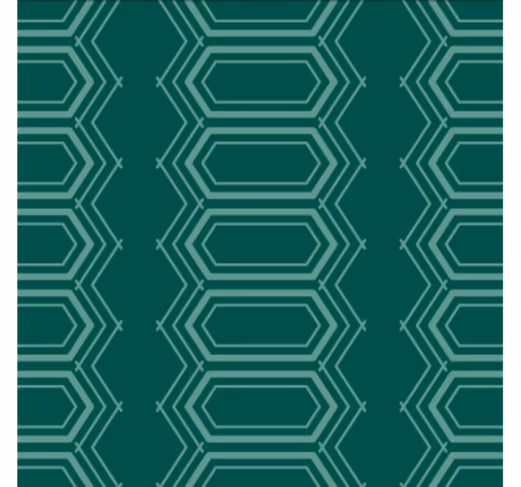 Dining room wallpaper with geometric green circles - TenStickers