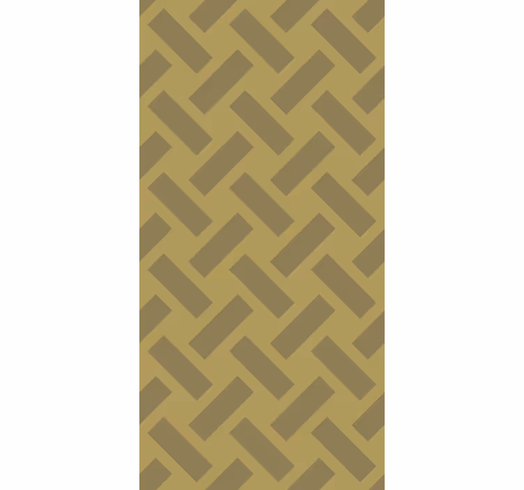 Dining room wallpaper geometric yellow square pattern - TenStickers