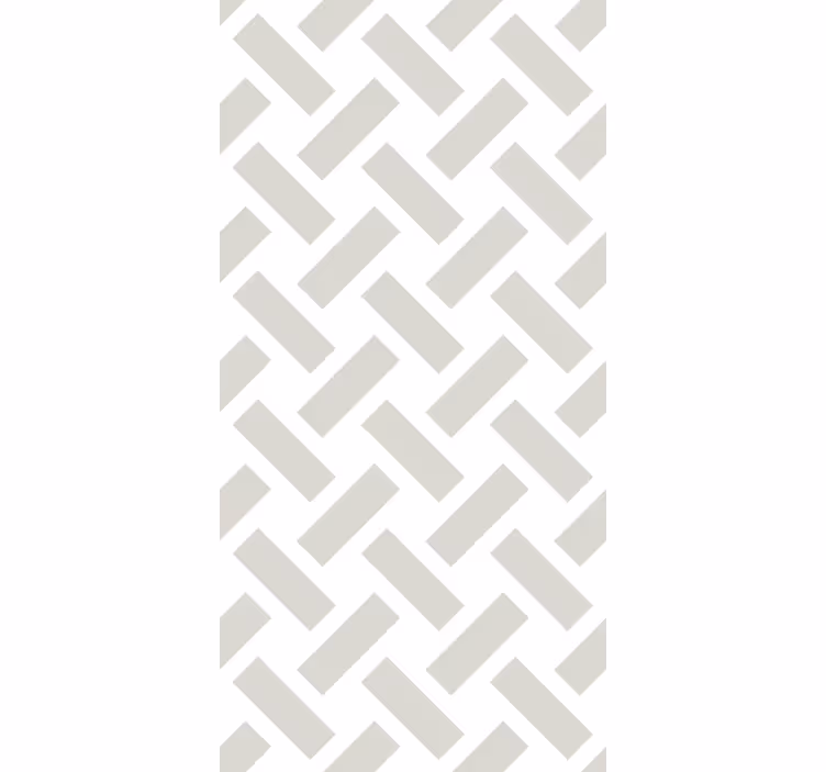 Dining room wallpaper geometric white square pattern - TenStickers