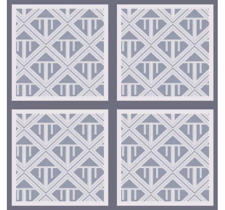 Dining room wallpaper geometric pattern design - TenStickers