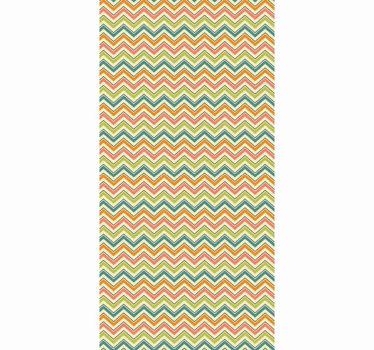 Geometric wallpaper with chevron zigzag design - TenStickers
