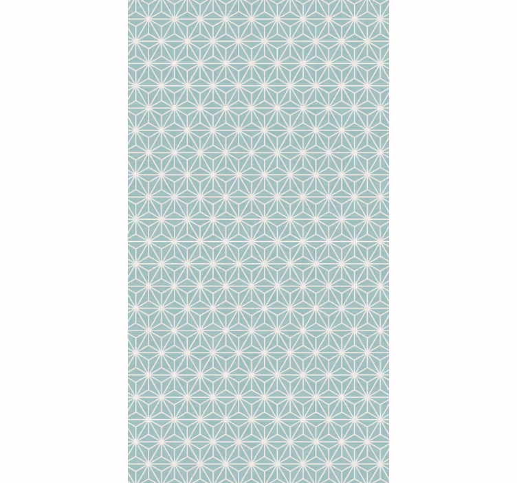 Geometric wallpaper green starburst pattern - TenStickers